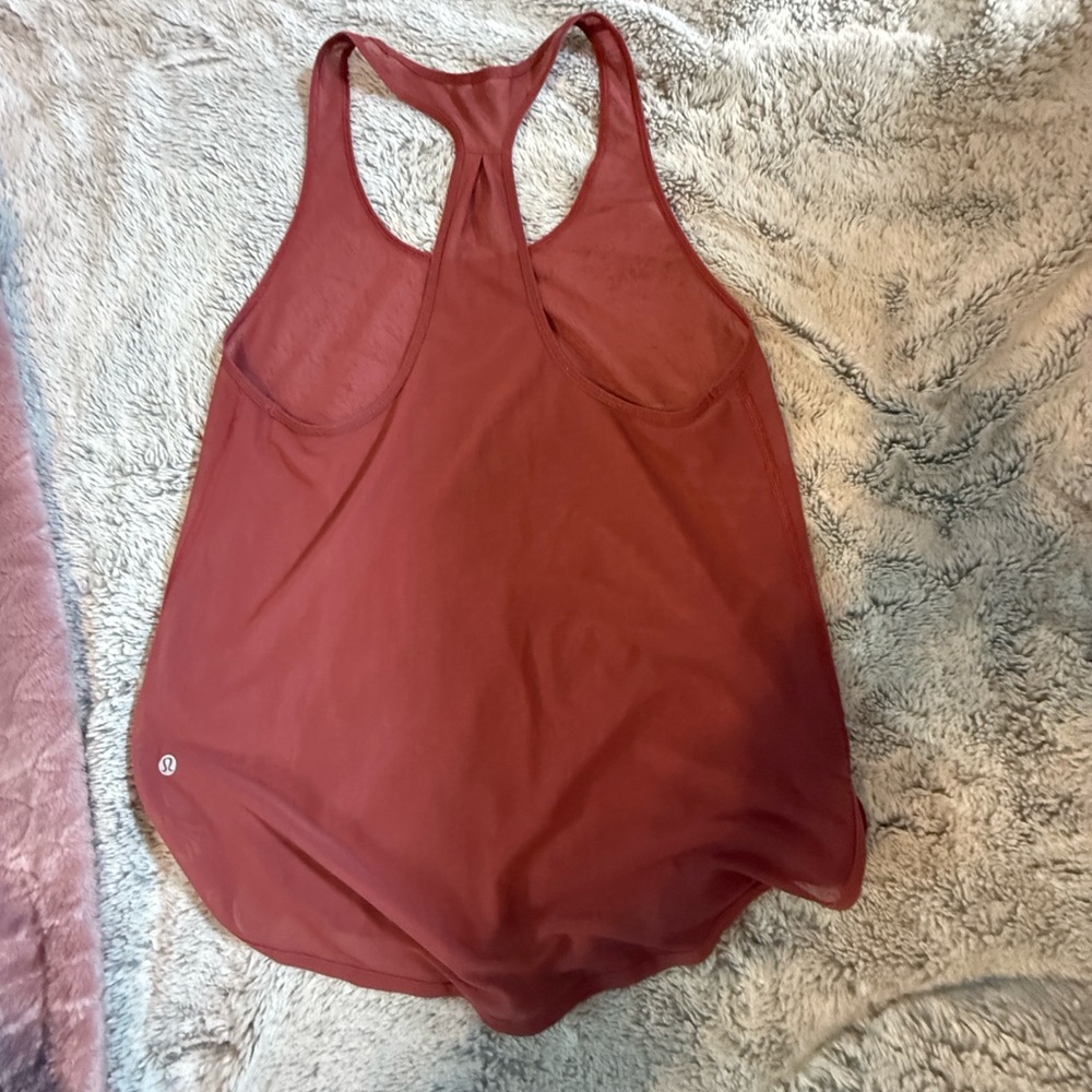 lululemon athletica Brick Red Tank Top